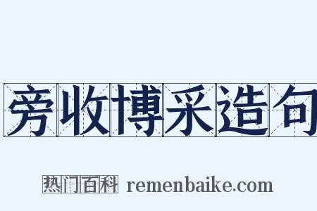 旁收博采造句是什么意思的图片